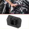 Black plastic engine coolant temperature sensor with molded mounting holes and rectangular connector for toyota highlander
