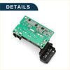 Green printed circuit board hvac blower motor resistor with black connectors and silver screws for toyota highlander