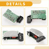 Green circuit board with black connectors and silver parts showing the back of hvac blower motor resistor for toyota highlander 2008-2018
