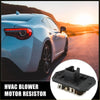 Black plastic hvac blower motor resistor with metallic terminals for toyota rav4 2006-2015 back side view