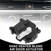 Black plastic hvac heater blend door actuator with white lever for toyota highlander 2003-2004 back side view
