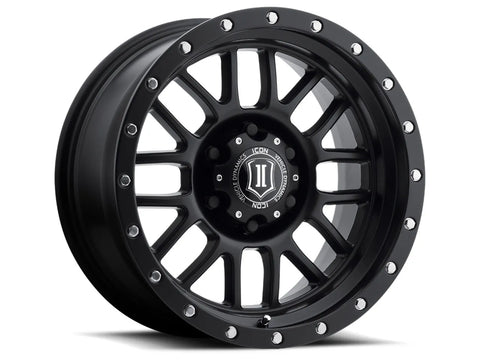 ICON Vehicle Dynamics Alpha 17x8.5 5x5 0mm Offset 4.75in BS 71.5mm Bore Satin Black Wheel — fits Jeep Grand Cherokee (image 2