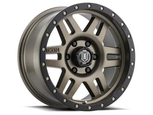 ICON Vehicle Dynamics Six Speed 17x8.5 6x5.5 25mm Offset 5.75in BS 108.1mm Bore Bronze Wheel