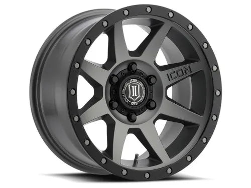 ICON Vehicle Dynamics Rebound 17x8.5 5x150 25mm Offset 5.75in BS 110.1mm Bore Titanium Wheel