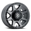ICON Vehicle Dynamics Rebound 17x8.5 8x170 6mm Offset 5in BS 125mm Bore Titanium Wheel