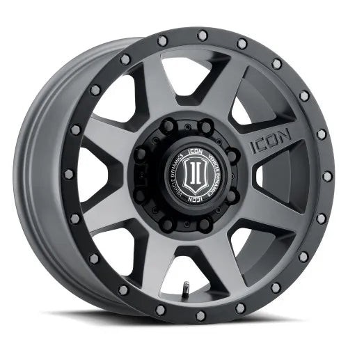 ICON Vehicle Dynamics Rebound 17x8.5 8x170 6mm Offset 5in BS 125mm Bore Titanium Wheel