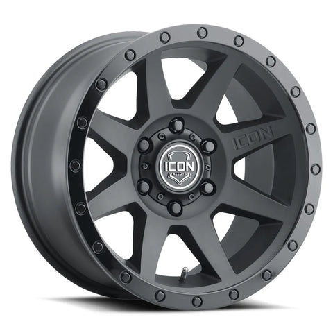 ICON Vehicle Dynamics Rebound 17x8.5 6x5.5 25mm Offset 5.75in BS 95.1mm Bore Double Black Wheel