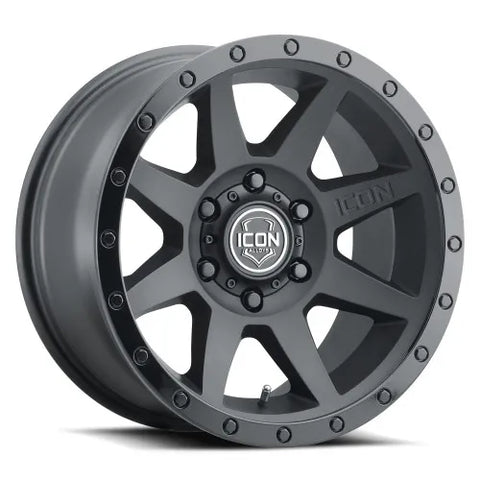 ICON Vehicle Dynamics Rebound 17x8.5 6x5.5 25mm Offset 5.75in BS 95.1mm Bore Double Black Wheel