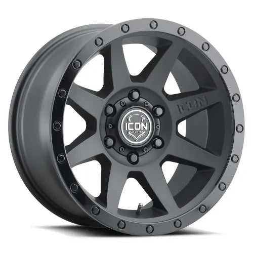 ICON Vehicle Dynamics Rebound 17x8.5 6x5.5 25mm Offset 5.75in BS 95.1mm Bore Double Black Wheel