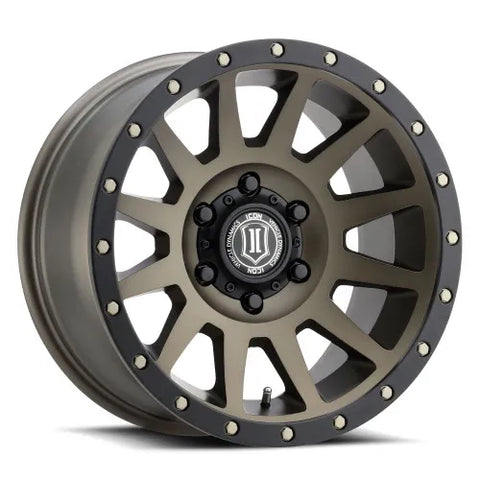 ICON Vehicle Dynamics Compression 17x8.5 6x135 6mm Offset 5in BS 87.1mm Bore Bronze Wheel — fits Ford F-150 Gen 6