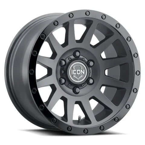 ICON Vehicle Dynamics Compression 17x8.5 6x5.5 25mm Offset 5.75in BS 95.1mm Bore Double Black Wheel — fits Ford Ranger