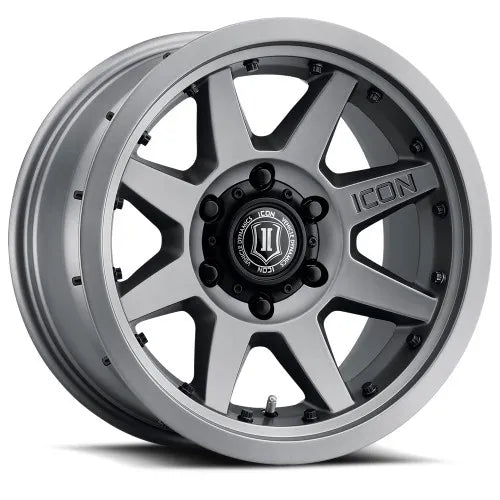 ICON Vehicle Dynamics Rebound Pro 17x8.5 5x150 25mm Offset 5.75in BS 110.1mm Bore Titanium Wheel