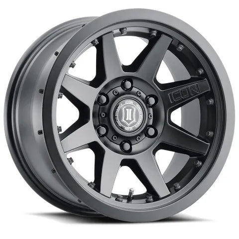 ICON Vehicle Dynamics Rebound Pro 17x8.5 6x5.5 25mm Offset 5.75in BS 95.1mm Bore Satin Black Wheel — fits Ford Ranger