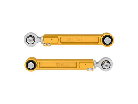 ICON Vehicle Dynamics 22-23 Toyota Tundra / 2024 Toyota Tacoma Billet Rear Upper Link Kit - Gold Anodized