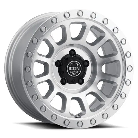 ICON Vehicle Dynamics Hulse 17 X 8.5 5 X 4.5 0mm Offset 4.75in BS Silver Machined — fits Jeep Grand Cherokee Zg