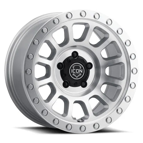 ICON Vehicle Dynamics Hulse 17 X 8.5 5 X 4.5 0mm Offset 4.75in BS Silver Machined — fits Jeep Grand Cherokee Zg
