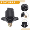 Black idle air control valve for Toyota Tacoma with gold metallic tip and four-pin connector shown from the back side