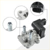 Silver metal idle air control valve with black plastic connector for 1998-1999 toyota tercel paseo back side view
