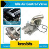 Silver metallic idle air control valve with curved pipe and mounting flanges for toyota hilux rzn149 154 169 174