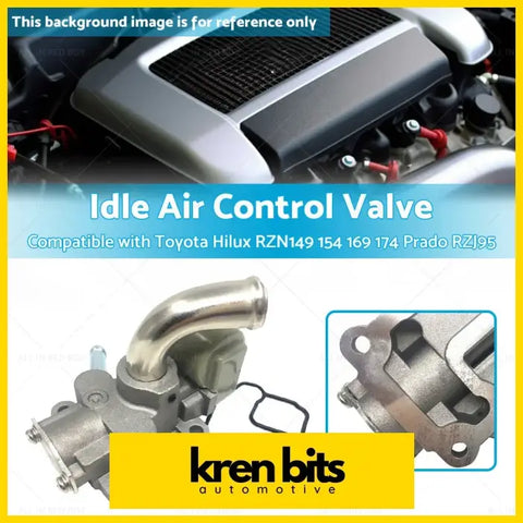 Silver metallic idle air control valve with curved pipe and bracket for toyota hilux rzn149 154 169 174 models