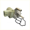 Gray and silver automotive idle speed air control valve with beige plastic housing and black gasket for Toyota Land Cruiser Prado