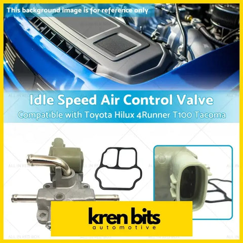 Gray metallic idle speed air control valve with black gasket and connector housing for toyota land cruiser prado back side