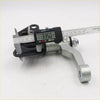 Silver metallic idler arm ball joint with black plastic bracket measured 33.50 mm for nissan datsun d21 1986-1997