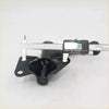 Black metal idler arm control arm measured with caliper for nissan navara ute 4wd sd22 showing backside