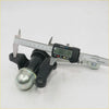 Black metal idler arm hitch ball with shiny silver head measured by digital caliper for toyota hilux 2wd 1988-1997