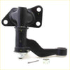 Black painted metal idler arm lh with mounting bracket and threaded shaft for nissan d22 crew cab 1997-2004 shown from back side