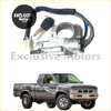 Silver metallic ignition barrel and key lock cylinder switch with black rubber key housing and wiring for nissan d21 truck