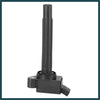 Black ignition coil with cylindrical shaft and rectangular base for toyota 4wd ute offroad engine coil replacement