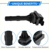 Black plastic ignition coil pack with cylindrical body and rectangular connector for Toyota Avanza 2002-2011