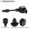 Black plastic ignition coil pack with cylindrical body and rectangular connector for direct replacement on toyota aygo 2014-2016