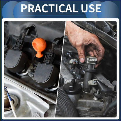 Orange plastic spark plug tester with black connector and metal housing for ignition coil pack toyota hilux 2004-2023