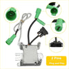 Silver metal ignition control module with green connectors and black wiring for toyota 4runner 1984-1989 plug and play