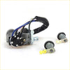 Gray ignition cylinder and door lock set for mazda b1600 b1800 with black rubber grip and multi-colored wiring