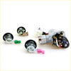 Silver and black ignition cylinder switch components with colorful plastic caps for nissan datsun 720 locks