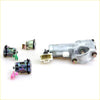 Silver metallic ignition cylinder assembly with plastic connectors for nissan datsun 720 steering door fuel lid lock
