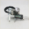 Black and silver metal ignition cylinder steering door lock with keyhole for Mazda B-Series B1600 B1800 mounted on bracket