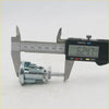 Silver metal ignition cylinder switch for Nissan D21 Pathfinder 1986-1994 measured with digital caliper