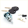 Silver metal ignition cylinder switch for nissan d21 pathfinder 1986-1994 with black key fobs and internal parts