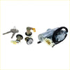 Silver and black ignition cylinder assembly with matching keys for Nissan Sentra B13 Sunny Super Saloon
