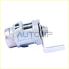 Silver metal ignition door and tailgate lock cylinder with lever handle and grooves for chevy silverado with 2 keys