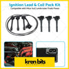 Black ignition lead and coil pack kit for landcruiser prado 5vz-fe suitable for hilux surf paseo use