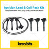 Black ignition lead and coil pack kit for hilux surf landcruiser prado paseo with durable 5vz-fe fitment