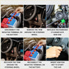 Blue car battery with red terminal caps shown from the back for ignition lock cylinder use in toyota hilux 2005-2015