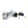 Silver metal ignition lock with black plastic housing and brass contacts for Nissan Bluebird 610 710 with two keys