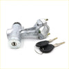 Silver metal ignition lock for Nissan Bluebird with two black keys for securing motorcycle handlebars