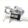 Silver ignition lock switch for datsun nissan pathfinder sd23 with cylindrical body and lock key-on-start text